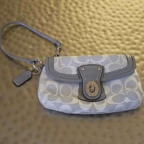 Coach Handbags - Coach Gray Wristlet
